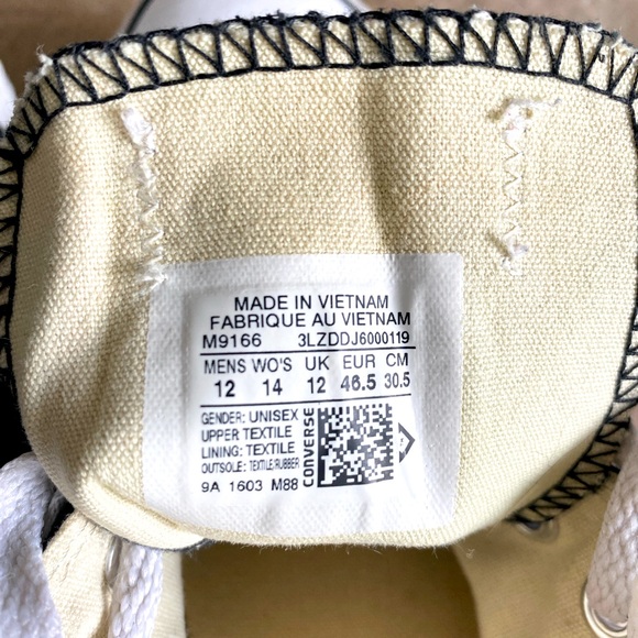 Converse Chuck Taylor All- Stars Black Unisex Size Womens 14 / Men 12 - Picture 5 of 5